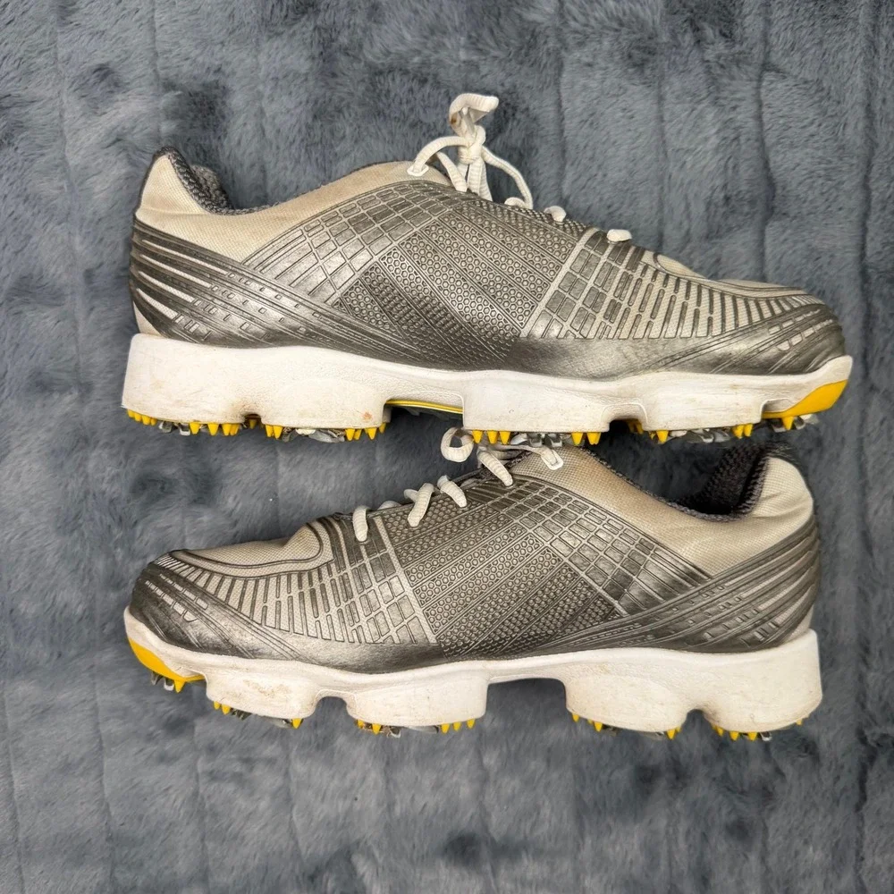 FootJoy HyperFlex Mens Golf Shoes Silver White Yellow 51036 Size 8.5 Wide